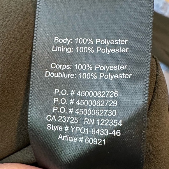 ARITZIA Babaton Long Sleeve Fairman Dress Tuscan Olive Small - Picture 6 of 8